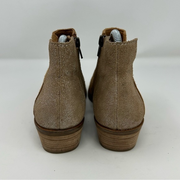 Frye & Co Caden Brown Tan and Metallic Silver Color Blocked Ankle Boots Size 7.5 - Picture 9 of 11